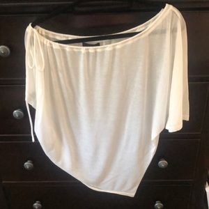 Sheer Off White off the shoulder Top